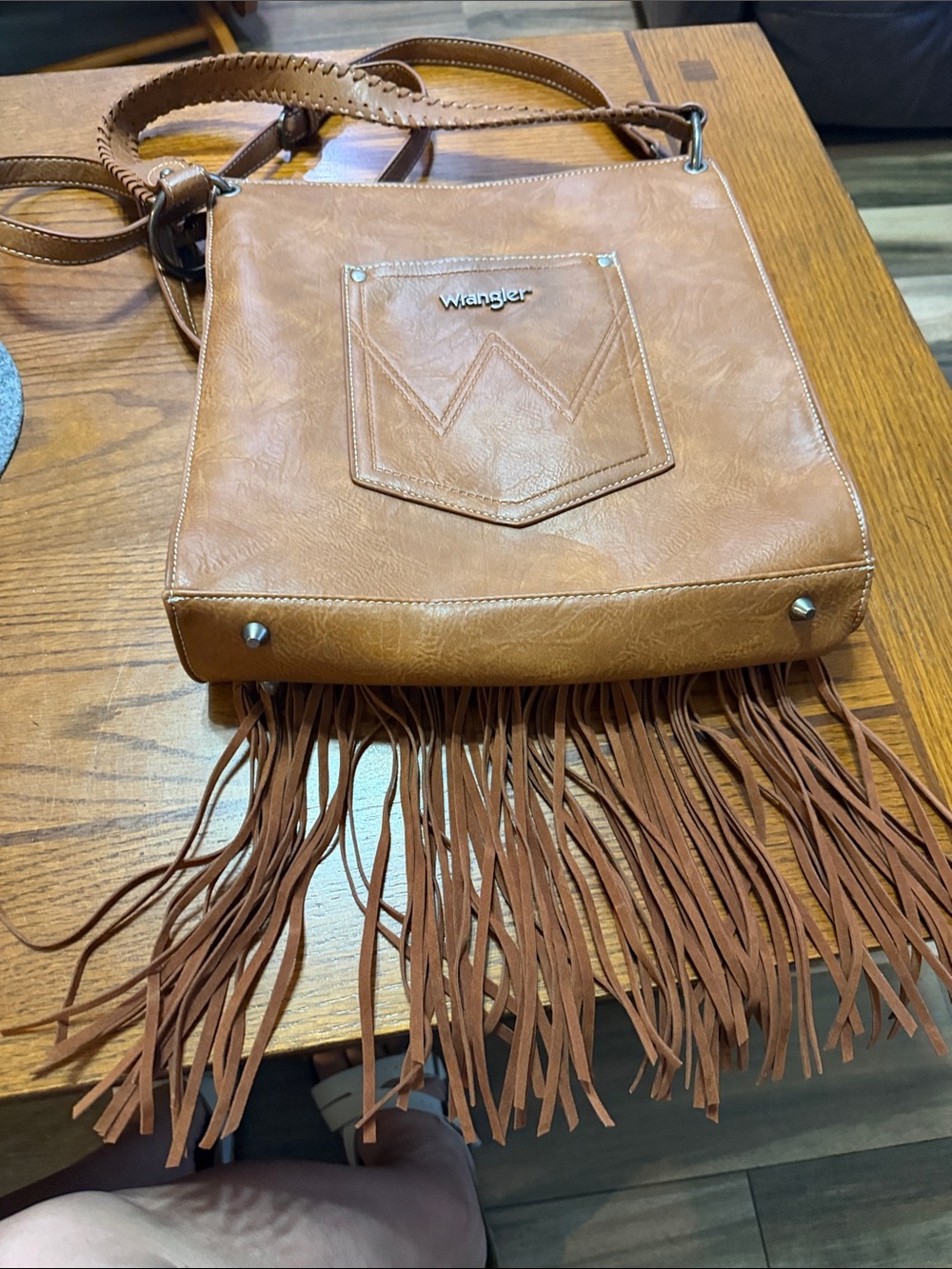 Wrangler Brown Fringe Shoulder Crossbody Bag